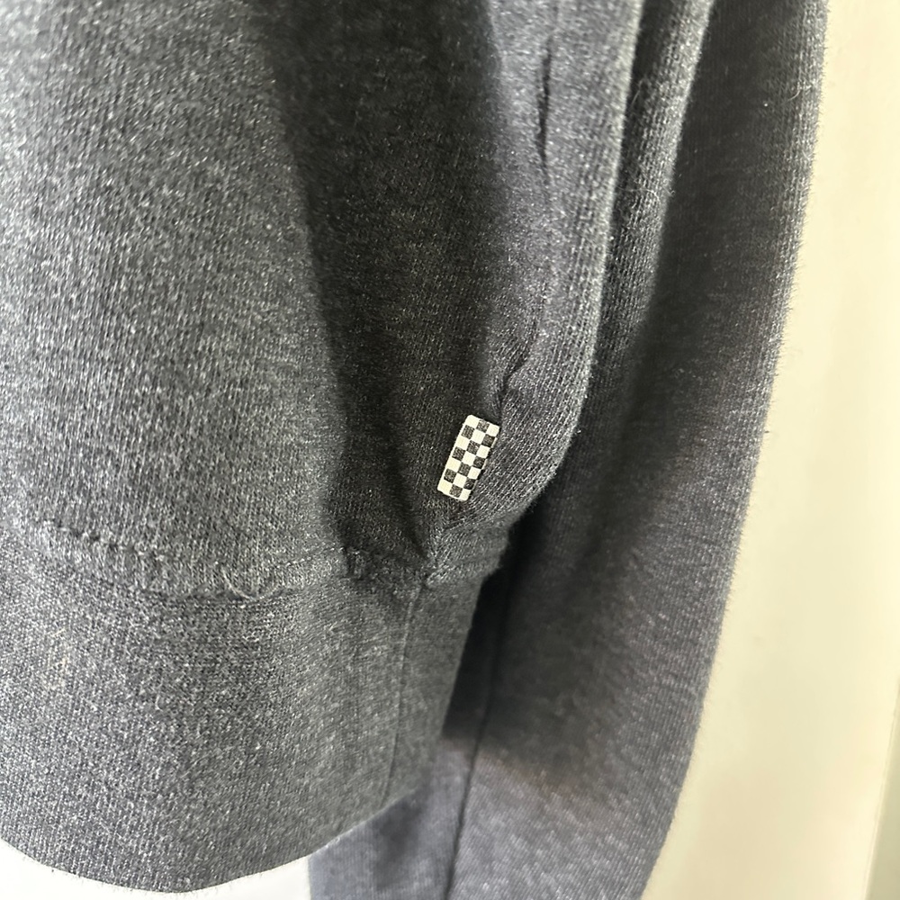 Vans Women's Dark Gray Hoodie with Pink Graphic - Picture 4 of 7